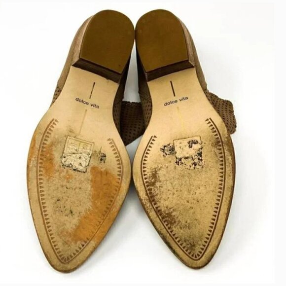 Dolce Vita Sonya Perforated Split Shaft Suede Leather Ankle Booties - Size 6.5 - Picture 10 of 10